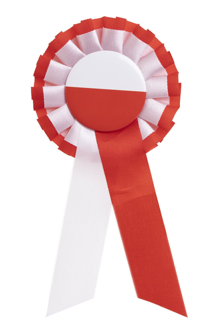 Kotylion biało-czerwony KBC Brewis